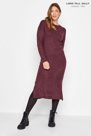 Long Tall Sally Red Knitted Midi Dress (Q78025) | £40