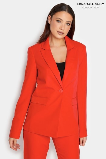 Long Tall Sally Red Scuba Crepe Blazer (Q78027) | £60