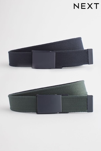 Navy Blue / Khaki Canvas Reversible Belt (Q78060) | £12