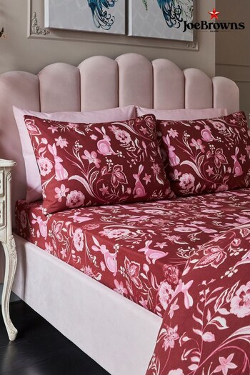 Joe Browns Pink Woodland Brushed Cotton Coordinating Bedding (Q78074) | £20 - £37