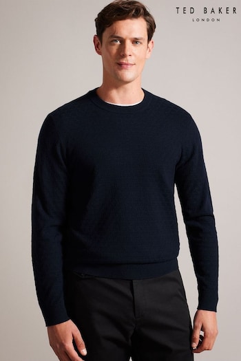 Ted Baker Natural Loung Long Sleeve T Stitch Crew Neck T-Shirt (Q78101) | £95
