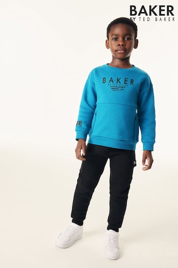 Baker by Ted Baker Blue Cargo Sweatshirt and Jogger Set (Q78167) | £35 - £42