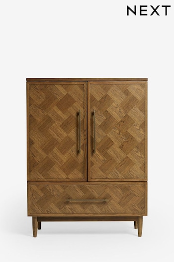 Dark Clayton Oak Marquetry Tall Sideboard (Q78241) | £699