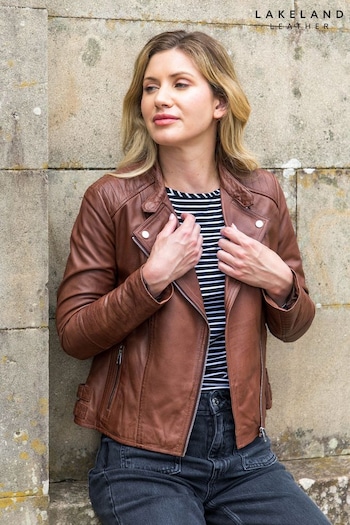 Tan Lakeland Leather Toni Leather Biker Jacket (Q78286) | £249