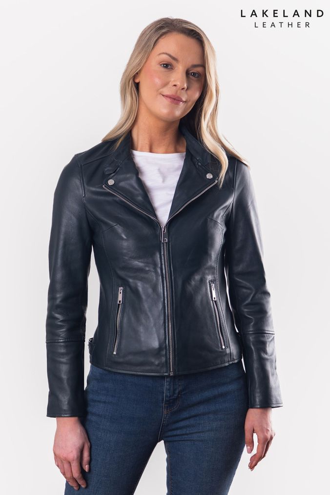 Women s Blue Biker Coats Jackets Next Official Site