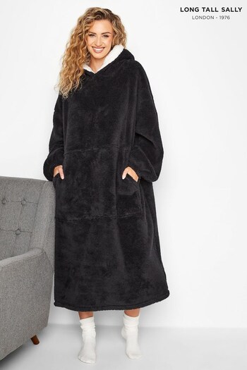 Long Tall Sally Black Contrast Hooded Snuggle Hoodie (Q78329) | £39