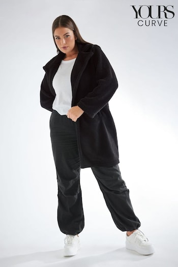 Yours Curve Black Faux Fur Coat (Q78335) | £45