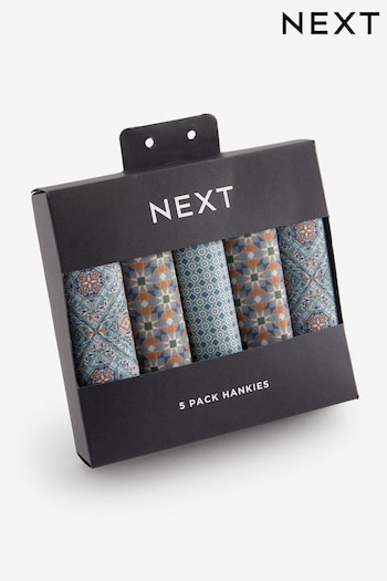 Tile Print Geo Floral Handkerchiefs 5 Pack (Q78337) | £14