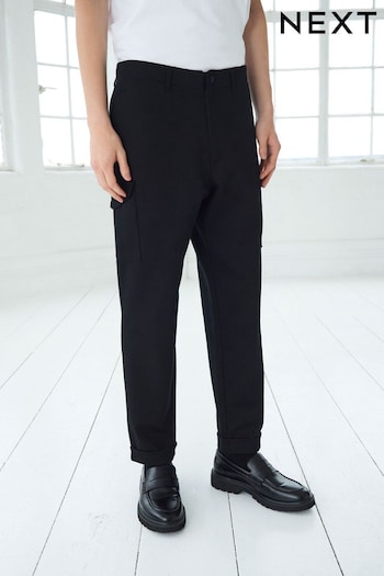 Black EDIT Cargo Trousers (Q78370) | £34