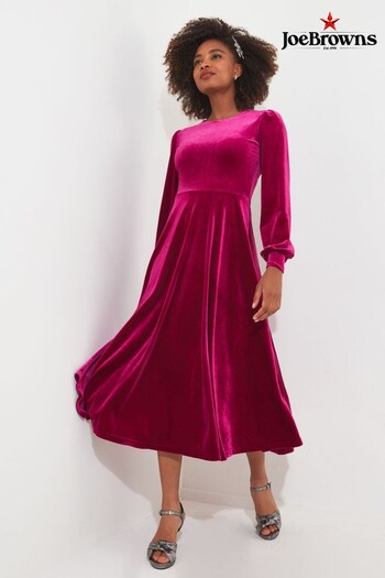 Joe Browns Pink Rosetta Velour Dress (Q78399) | £60