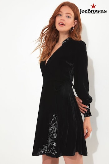 Joe Browns Black Starlight Velvet Dress (Q78450) | £90