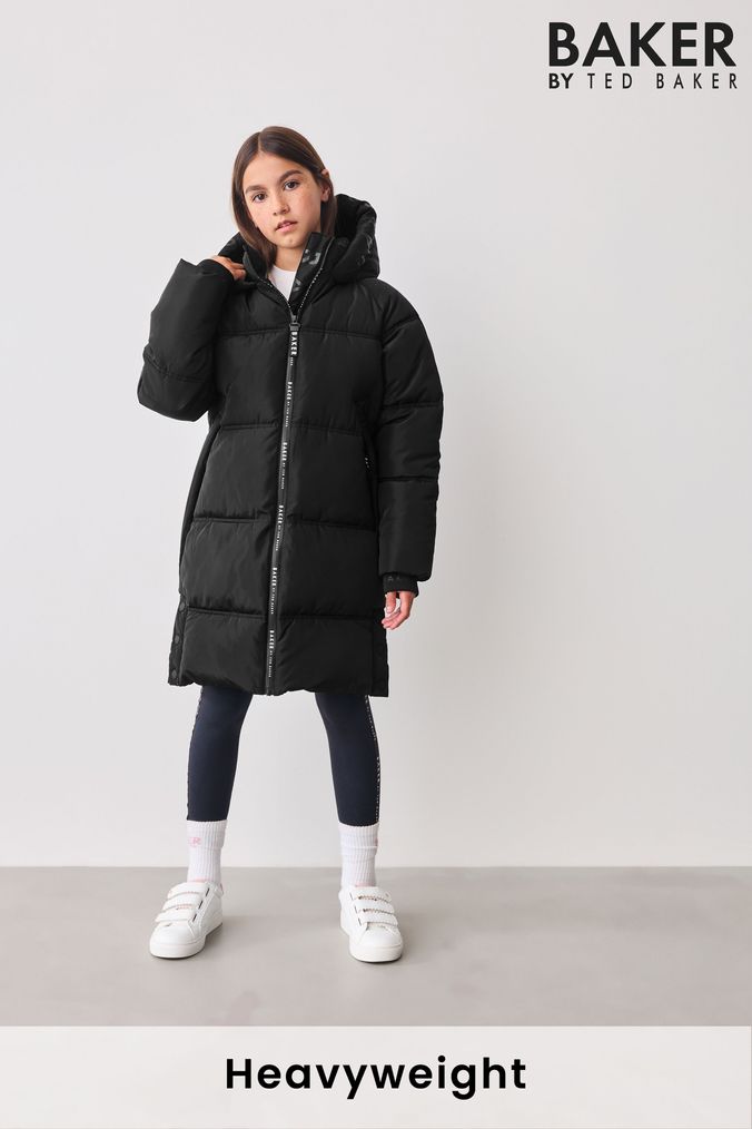 Girls Black Coats Black Winter Belted Coats Next UK