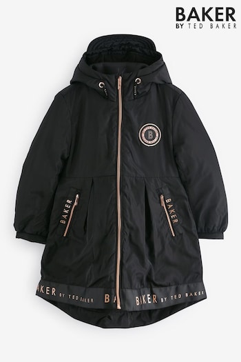 Baker by Ted Baker Shower Resistant Black Raincoat (Q78495) | £57 - £63