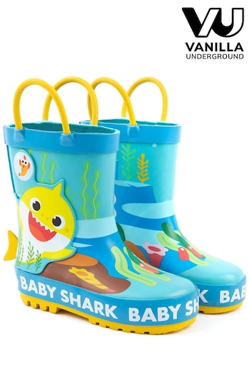 Vanilla Underground Blue Baby Shark Kids Character Wellies (Q78525) | £22