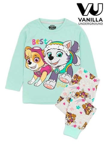 Vanilla Underground Sage Green Paw Patrol Long Leg Pyjamas (Q78556) | £16