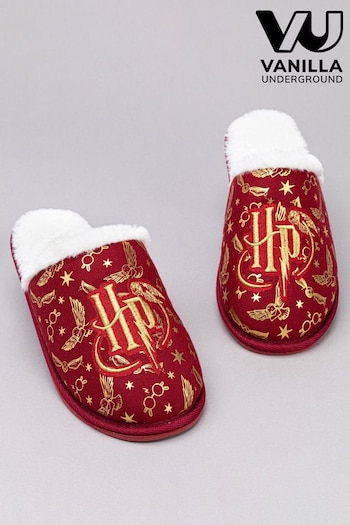 Vanilla Underground Red Harry Potter Fluffy Womens Slippers (Q78564) | £17