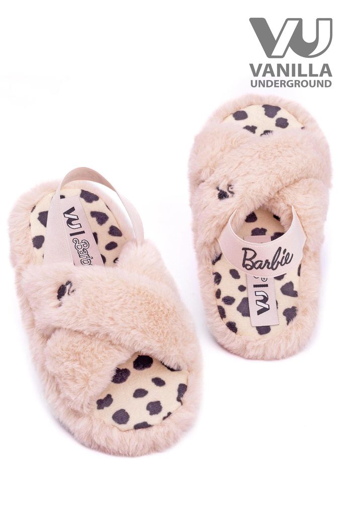 Girls furry sliders top