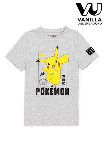 Vanilla Underground Grey Kids Pokemon T-Shirt (Q78571) | £14
