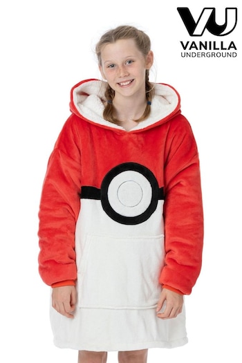 Vanilla Underground Red Pokemon All-Over Print Blanket Hoodie (Q78574) | £36