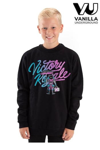 Vanilla Underground Black Boys Victory Royale Sweatshirt (Q78585) | £20