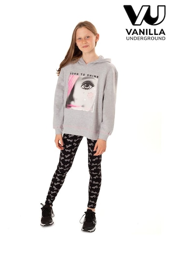 Vanilla Underground Grey Barbie Girls Fortune Hoodie And Leggings (Q78601) | £24