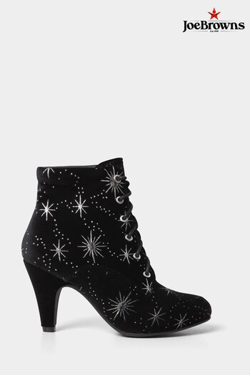 Joe Browns Black Night Star Velvet Boots (Q78676) | £70