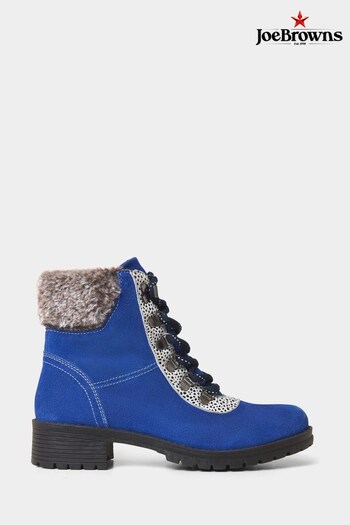Joe Browns Blue Robyn Suede Chunky Boots (Q78677) | £80