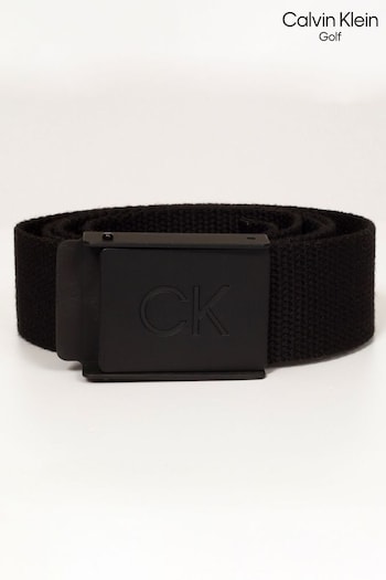 Calvin Klein Golf Monogram Buckle Black Belt (Q78689) | £20