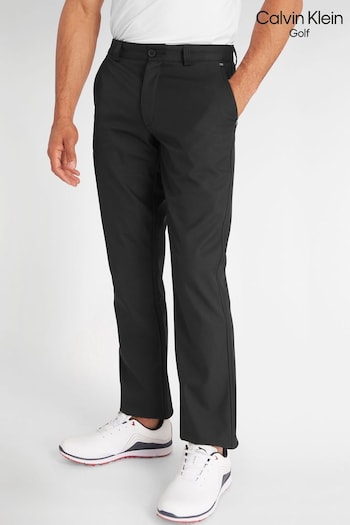 Calvin Klein Golf Black Regular Fit Tech Warm Chaussettes Trousers (Q78715) | £70