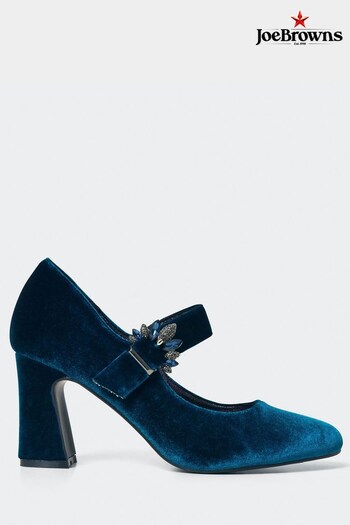 Joe Browns Blue Deco Decadence Velvet Shoes (Q78735) | £60