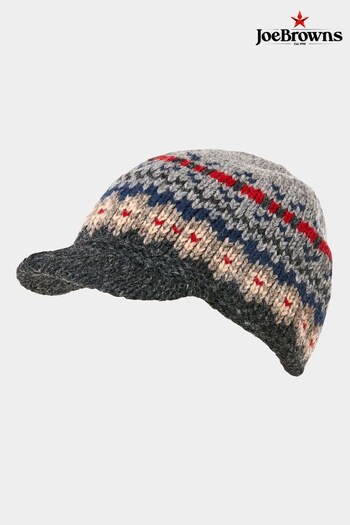Joe Browns Grey Anton Argyle Knitted Hat (Q78740) | £35