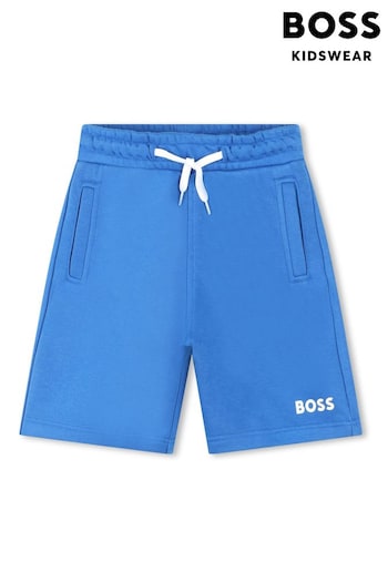 BOSS Dark Blue Logo Jersey Shorts (Q78861) | £64 - £74
