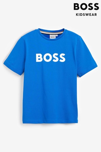 BOSS Blue Short Sleeved Logo T-Shirt (Q78862) | £43 - £54
