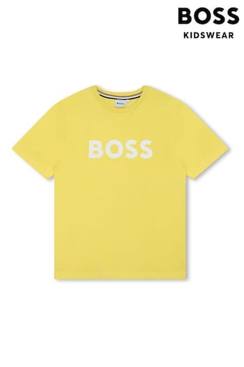 BOSS Yellow Short Sleeved Logo T-Shirt (Q78868) | £43 - £54