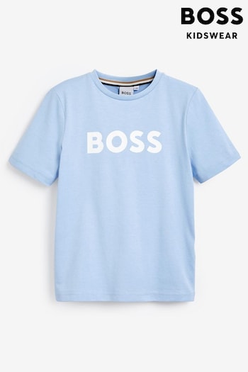 BOSS Blue Short Sleeved Logo T-Shirt (Q78907) | £43 - £54