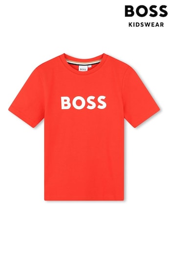 BOSS Red Short Sleeved Logo T-Shirt (Q78908) | £43 - £54