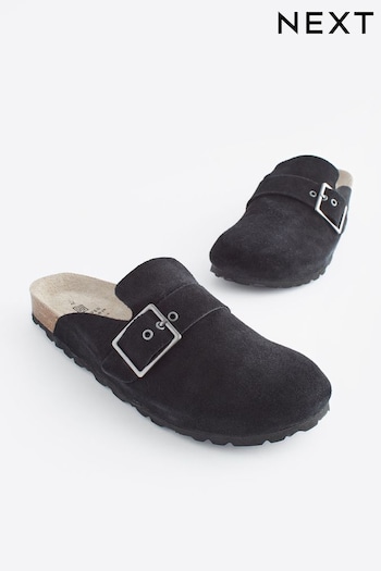 Black Forever Comfort® Suede Footbed Clogs (Q78912) | £38