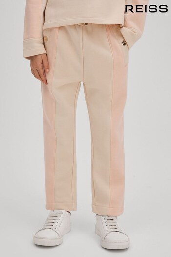 Reiss Pink Ivy Cotton Blend Tapered Joggers (Q79055) | £35