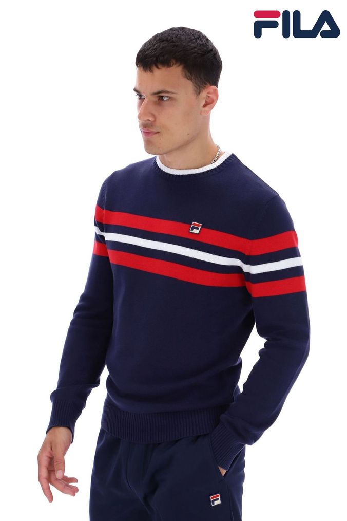 Buy Men s Fila Stripe Jumpers Online Next UK