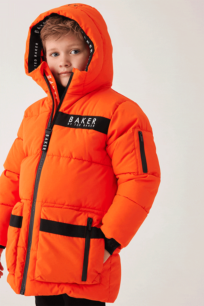 Boys Orange Coats Jackets Winter Fur Orange Coats Next