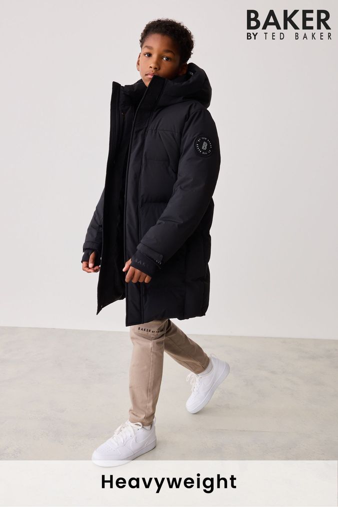 Boys long puffer coat on sale
