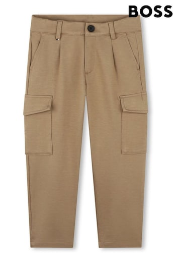 BOSS Brown Utility Cargo Pocket Trousers (Q79326) | £106 - £128