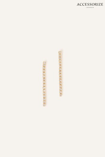 Accessorize Gold Tone Tennis Chain Earrings (Q79424) | £16