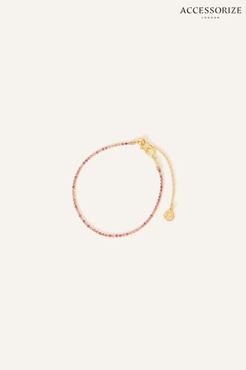 Accessorize Pink Tennis Bracelet (Q79457) | £16