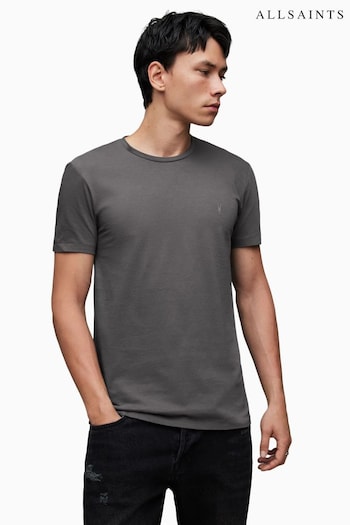 AllSaints Light Grey Tonic Crew T-Shirt (Q79464) | £32