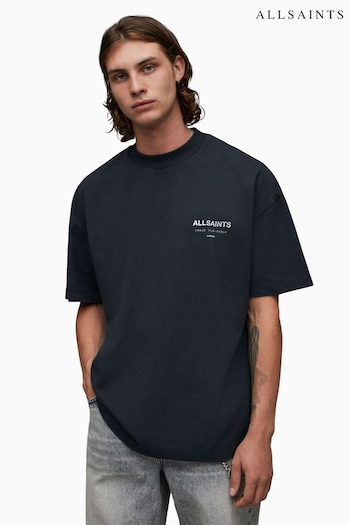 AllSaints Blue Underground Crew T-Shirt (Q79478) | £55