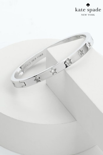 kate spade new york Silver  Tone Star Hinged Bangle (Q79479) | £75