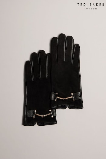 Ted Baker Black Kelaa Suede And Leather Gloves (Q79556) | £75