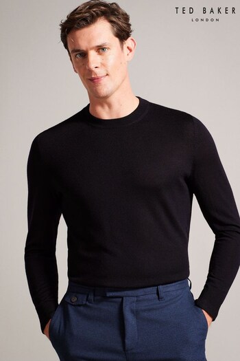 Ted Baker Carnby Core Crew Neck Black Jumper (Q79567) | £85
