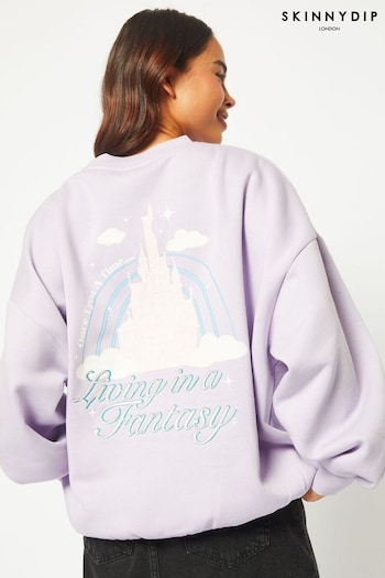 Skinnydip Pink Disney Living In A Fantasy Sweatshirt (Q79589) | £35